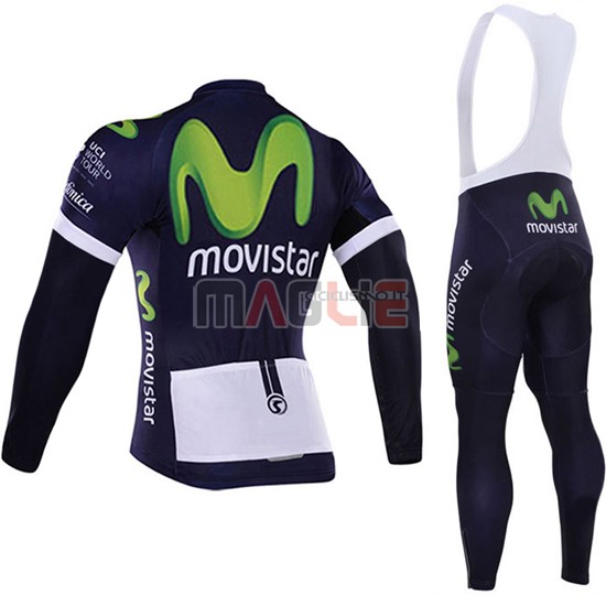 Maglia Movistar manica lunga 2017 bianco e blu - Clicca l'immagine per chiudere